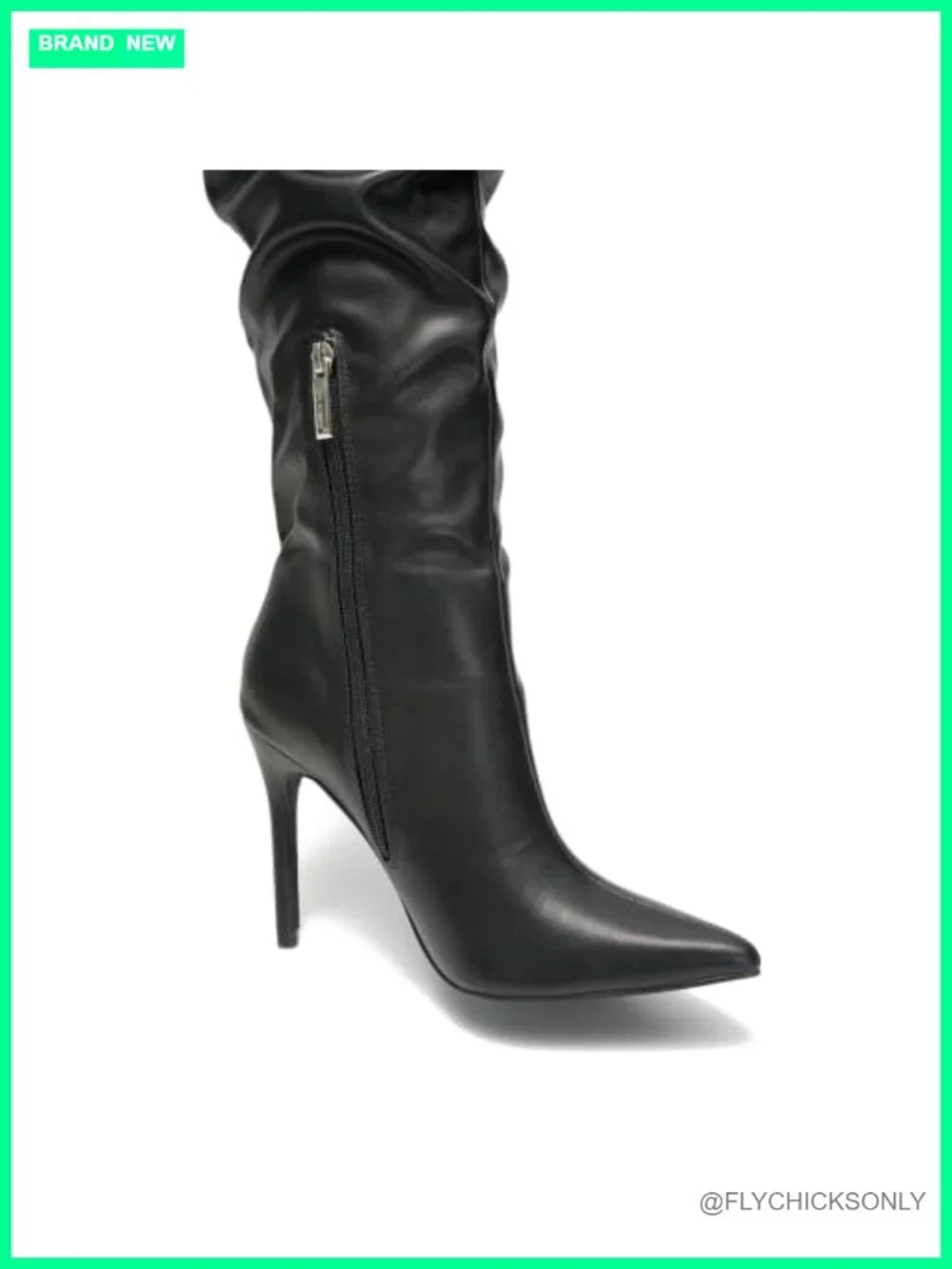 Thigh High Boots Pointed Toe Cowgirl Slouch Over the Knee PU Cushioned